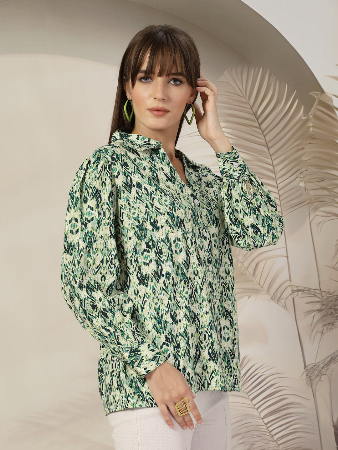 Women Floral Opaque Printed Casual Cotton Shirt