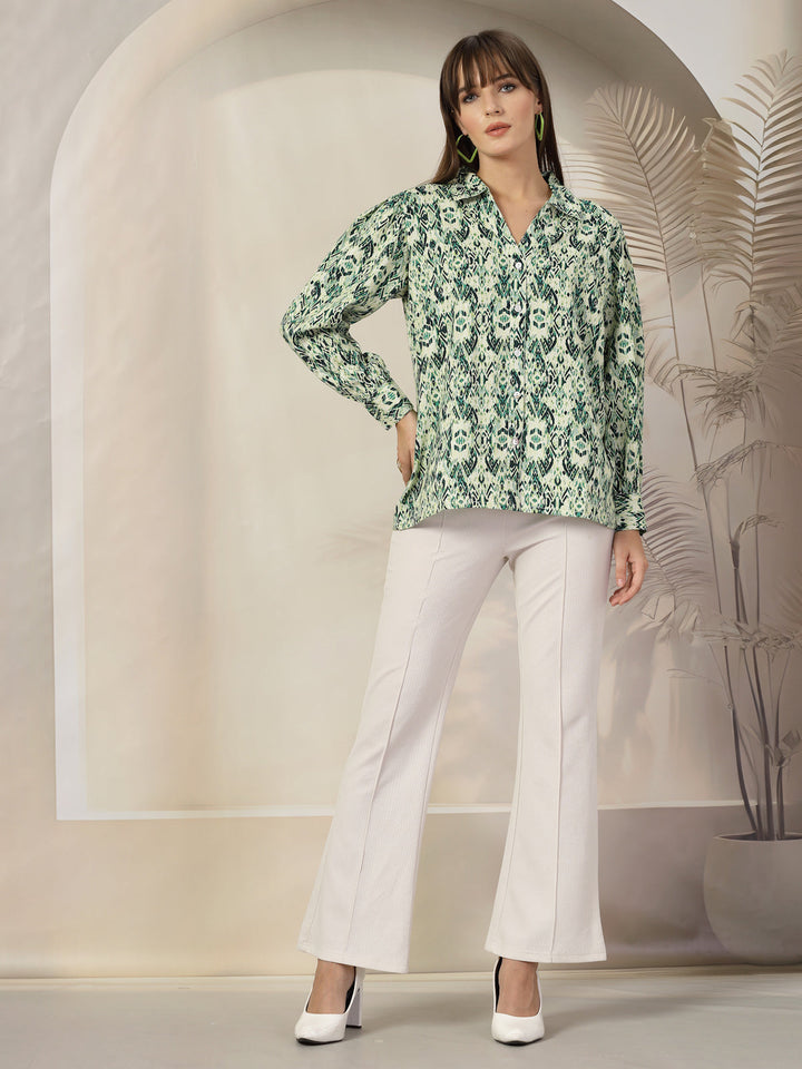 Women Floral Opaque Printed Casual Cotton Shirt