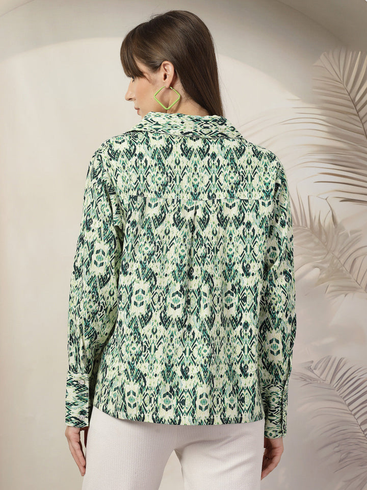 Women Floral Opaque Printed Casual Cotton Shirt