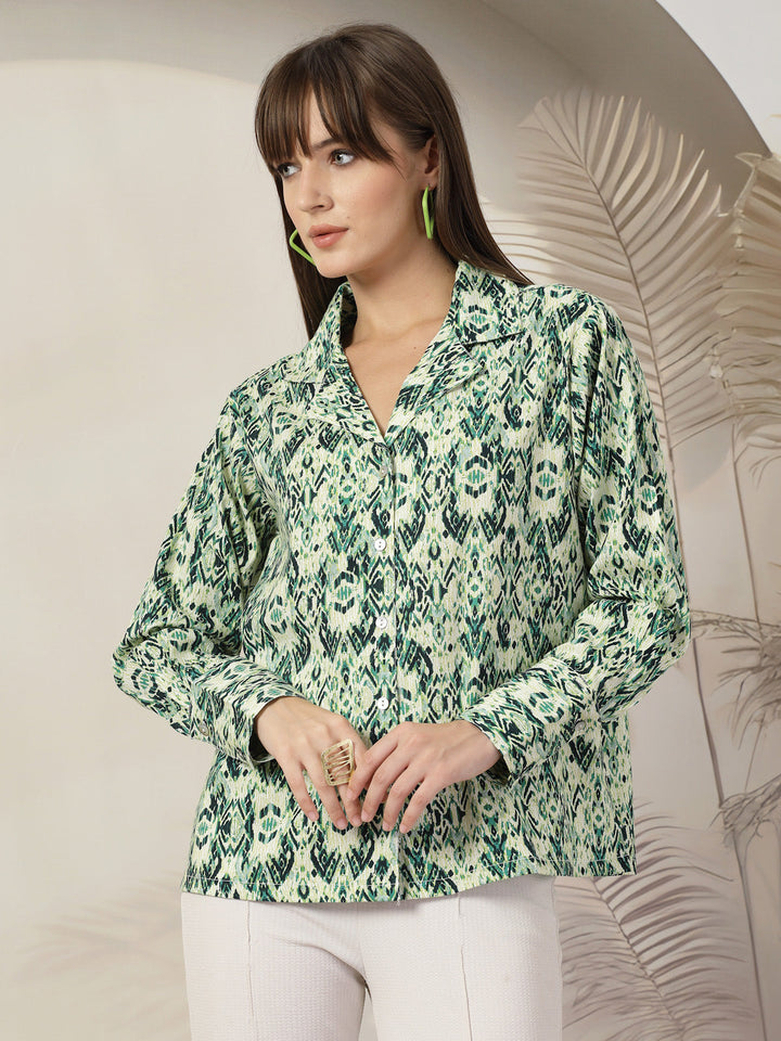 Women Floral Opaque Printed Casual Cotton Shirt