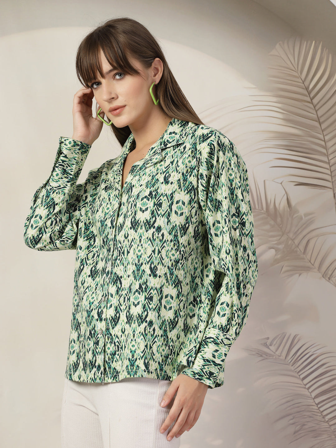 Women Floral Opaque Printed Casual Cotton Shirt