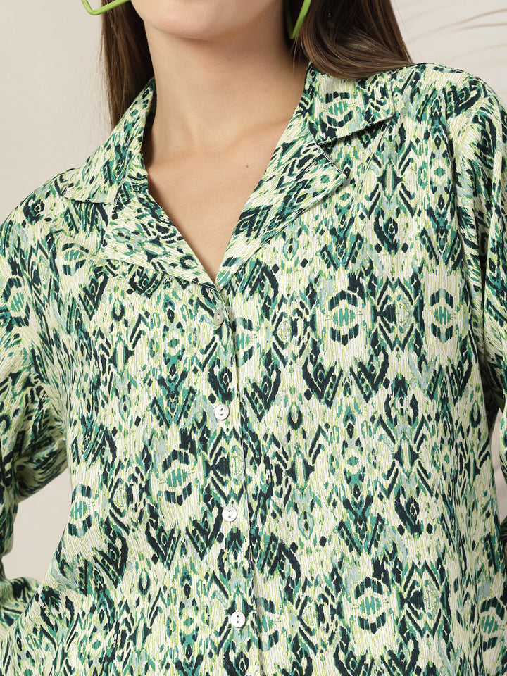 Women Floral Opaque Printed Casual Cotton Shirt