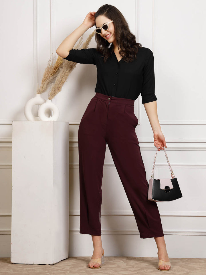 Women Mid Rise Trousers