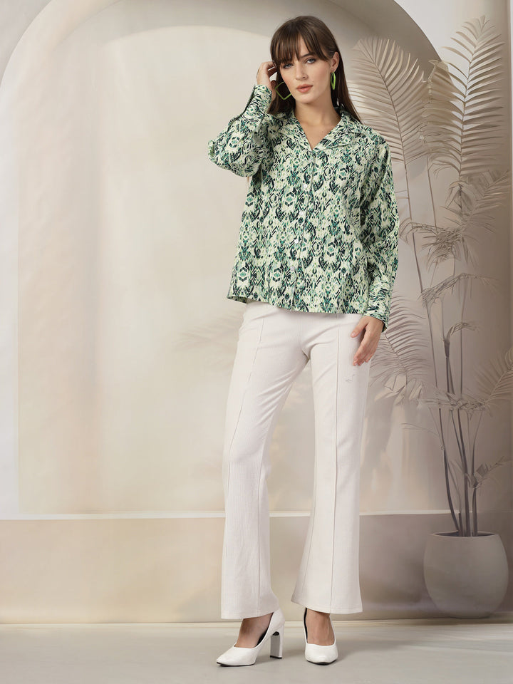 Women Floral Opaque Printed Casual Cotton Shirt