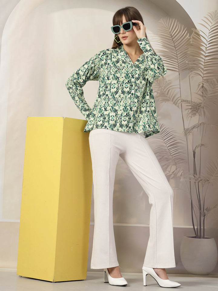 Women Floral Opaque Printed Casual Cotton Shirt