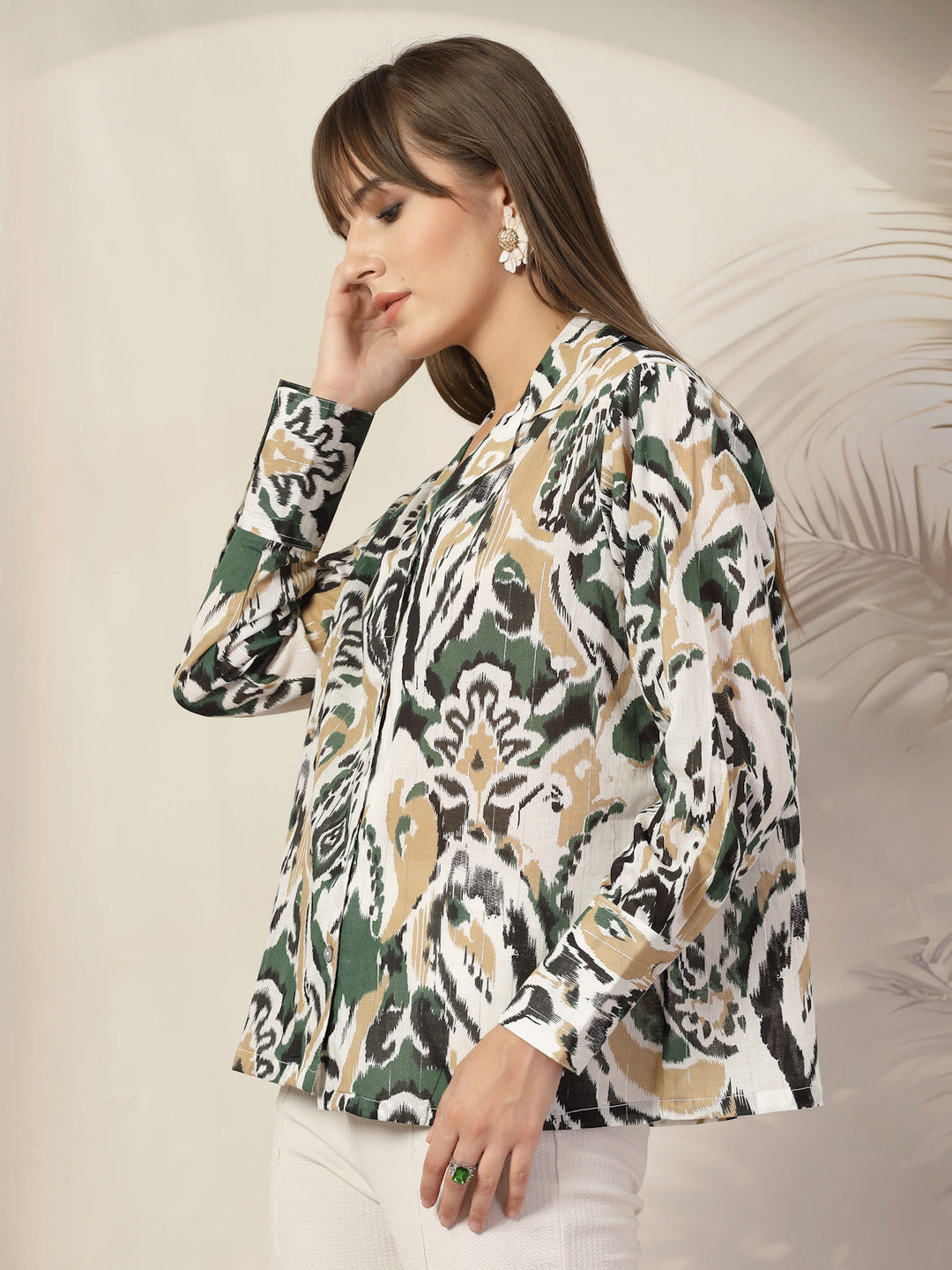 Women Animal Opaque Printed Casual Cotton Shirt