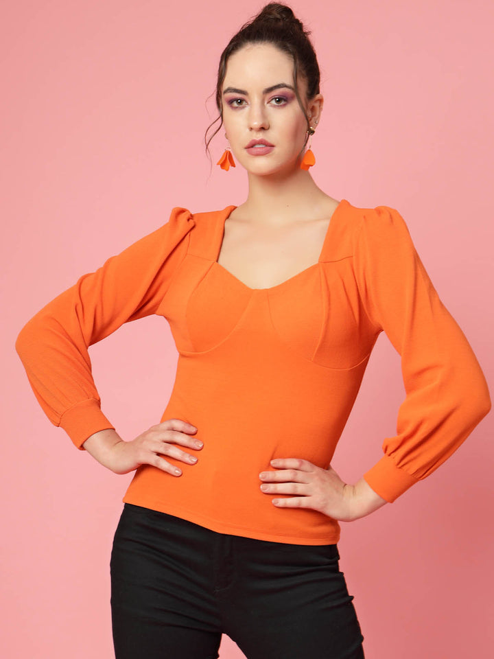 Cuffed Sleeves Regular Top