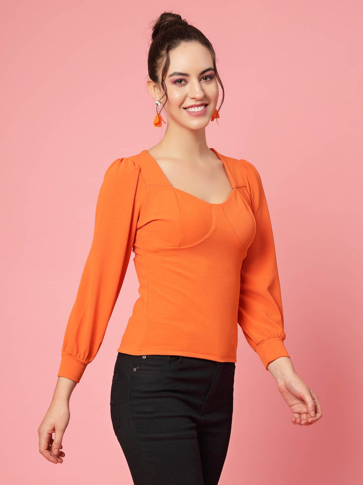 Cuffed Sleeves Regular Top