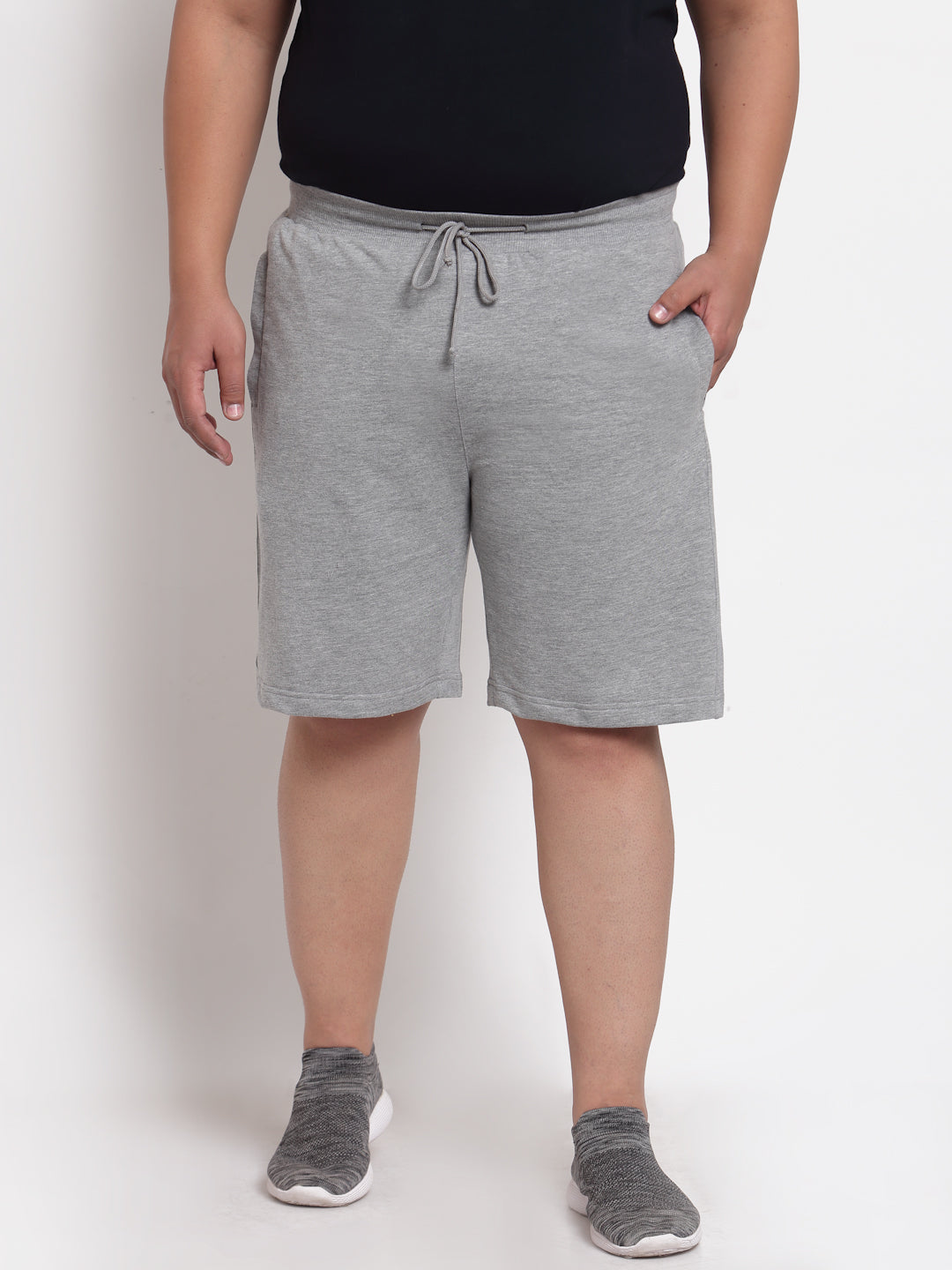 Men Grey Printed Regular Shorts