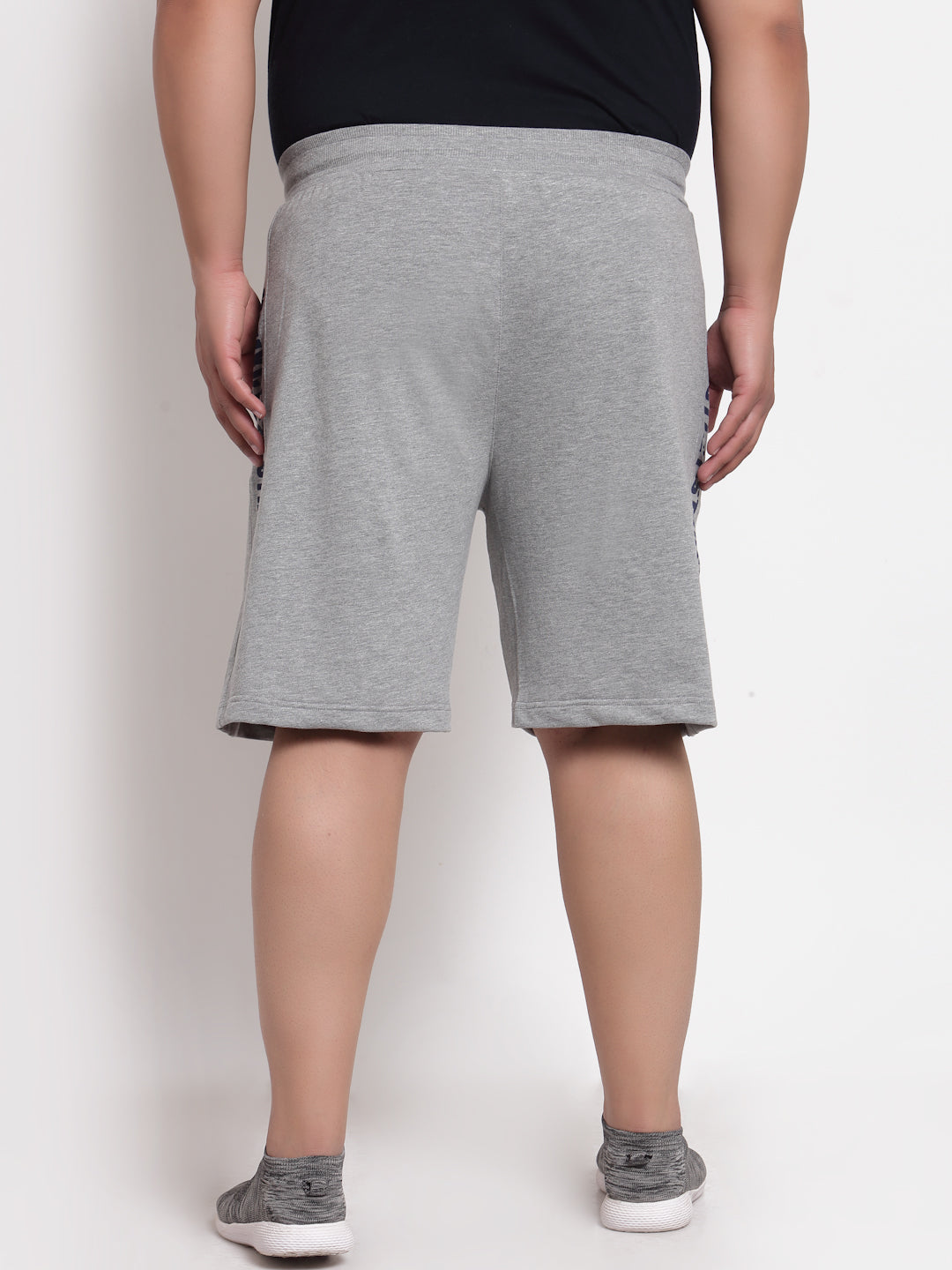 Men Grey Printed Regular Shorts