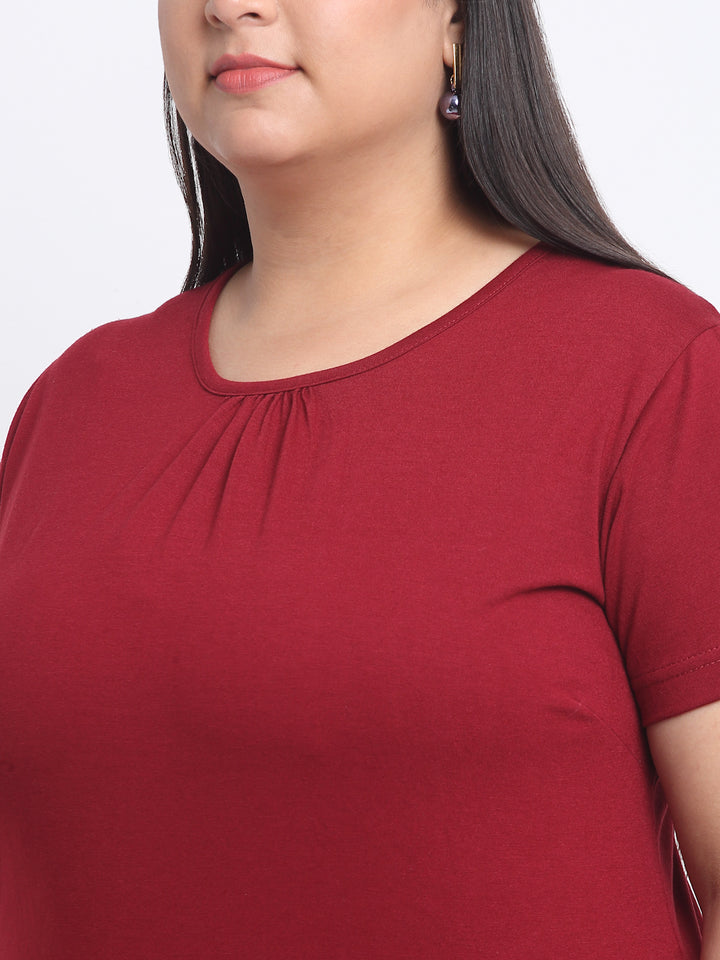 Women Plus Size Longline Cotton T-shirt