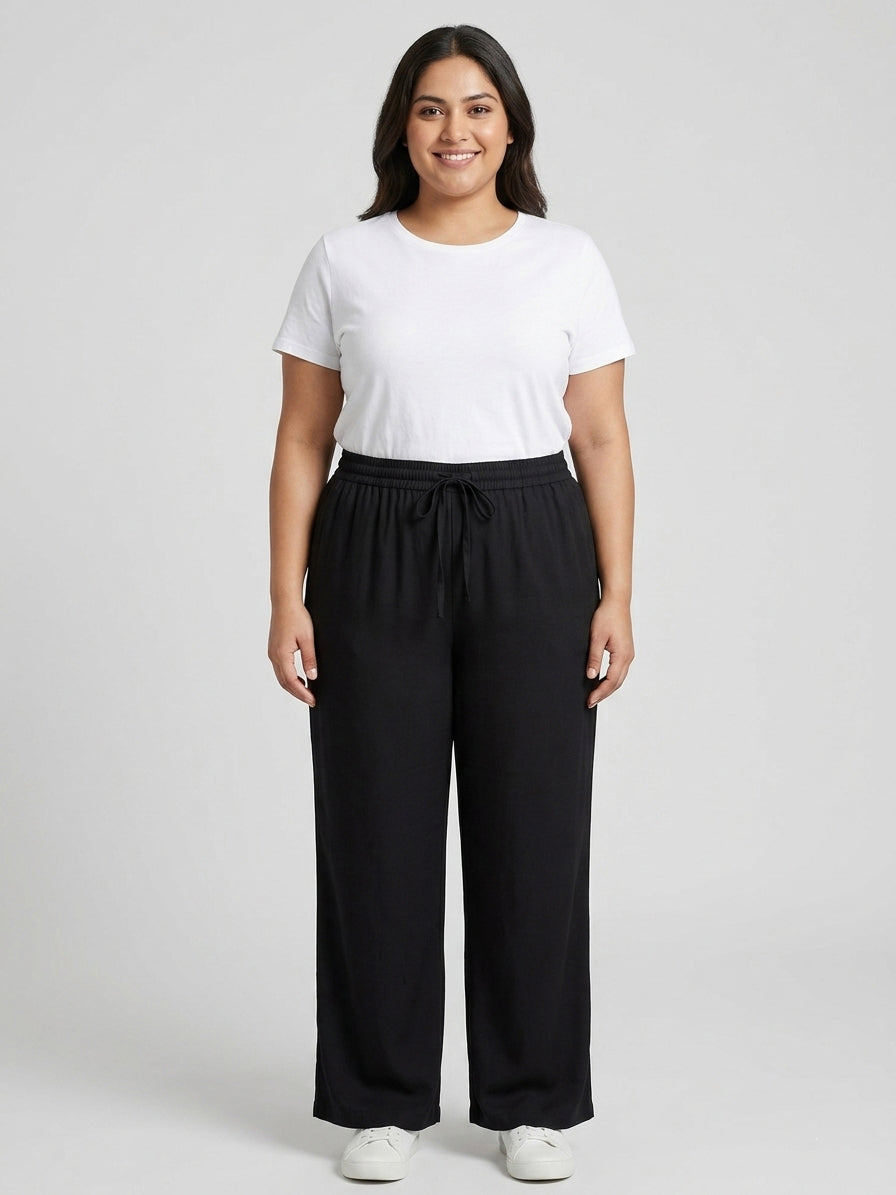 Plus Size Women Cotton Palazzo