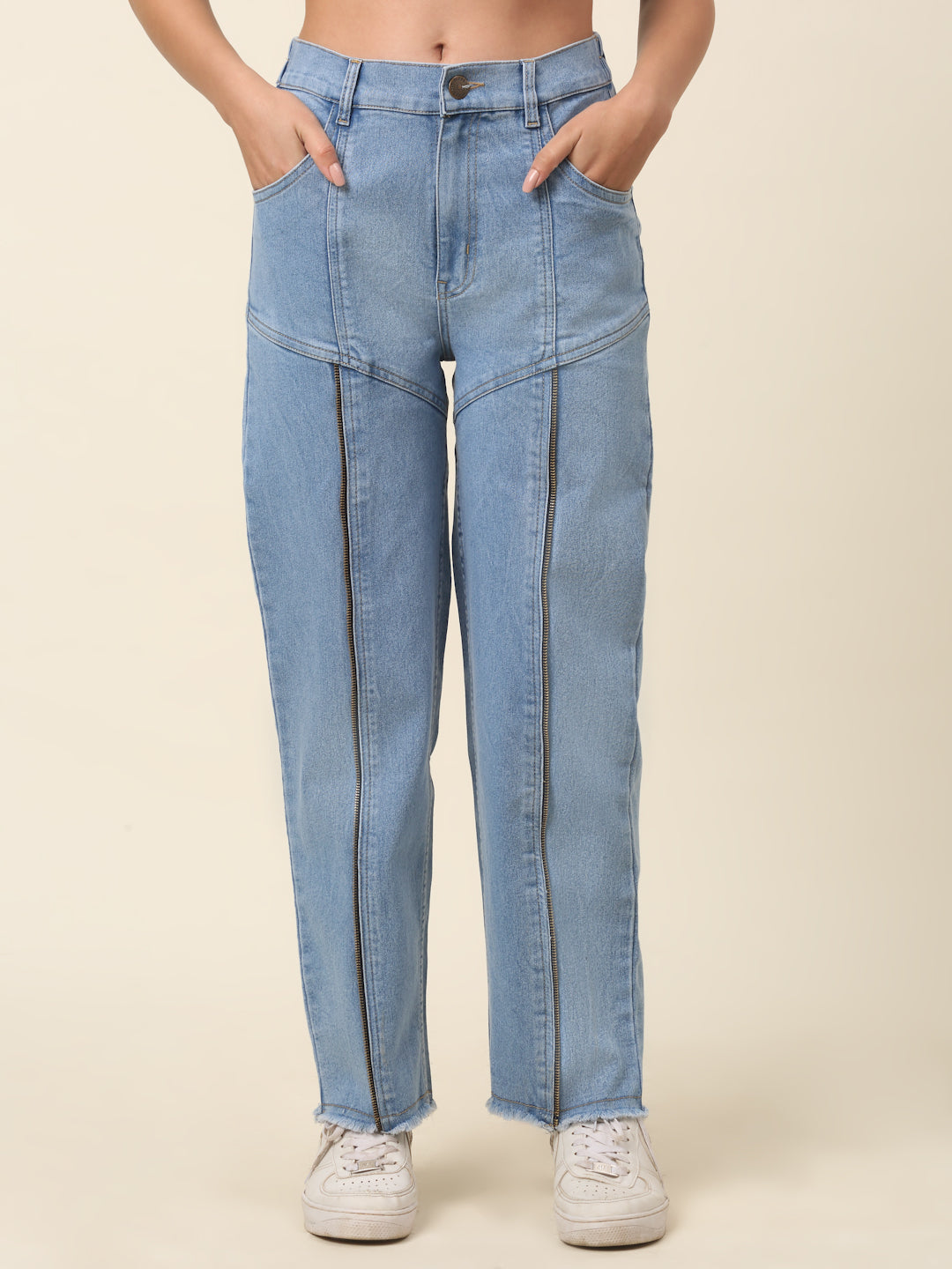 Women Blue Mid-Rise Stretchable Cotton Jeans