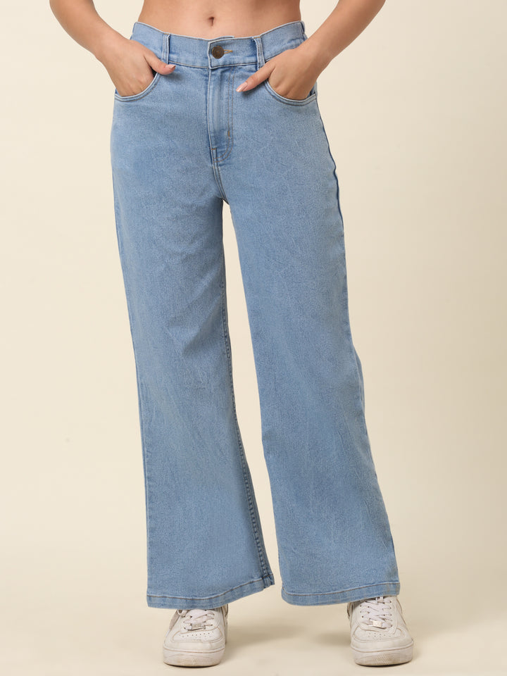 Women Blue Mid-Rise Stretchable Cotton Jeans