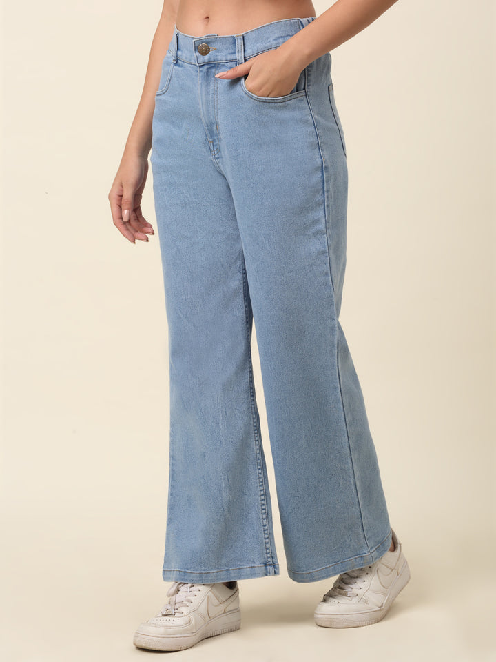 Women Blue Mid-Rise Stretchable Cotton Jeans