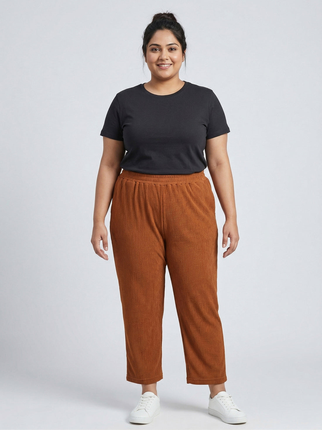 Plus Size Women Corduroy Palazzo