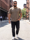 Plus Size Men's Textured Round Neck Short Sleeve Tshirt