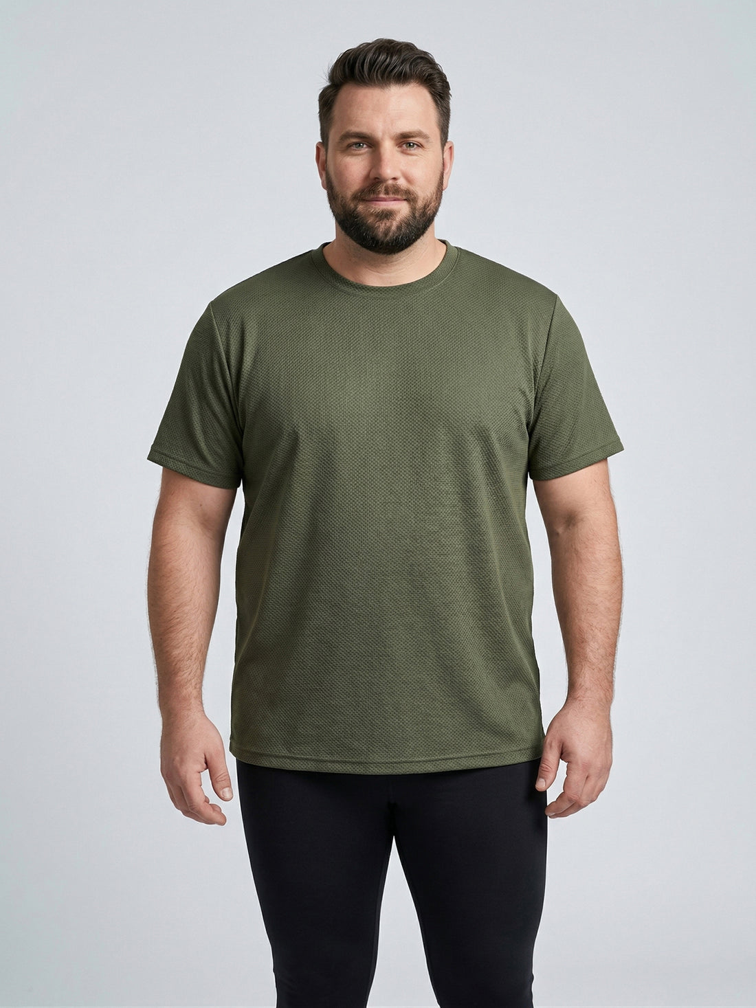 Plus Size Men Half Sleeve Round Neck Tshirt