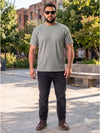 Plus Size Men's Textured Round Neck Short Sleeve Tshirt