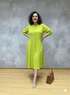 Plus Size Solid A-Line Dress