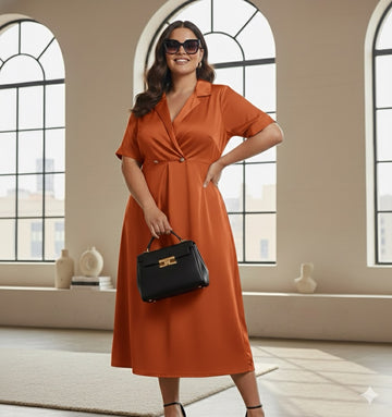 The 24/7 Orange Dress: From Desk To Dinner In Style