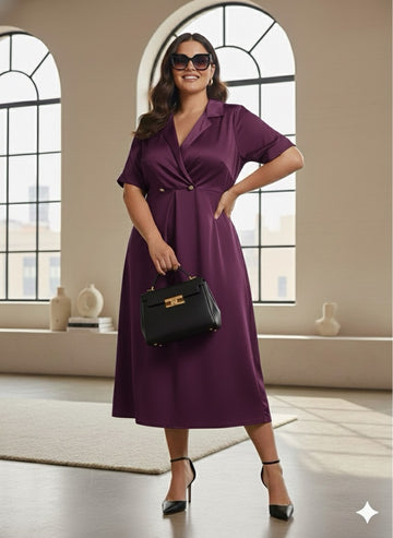 The 24/7 Plum Dress: From Desk To Dinner In Style