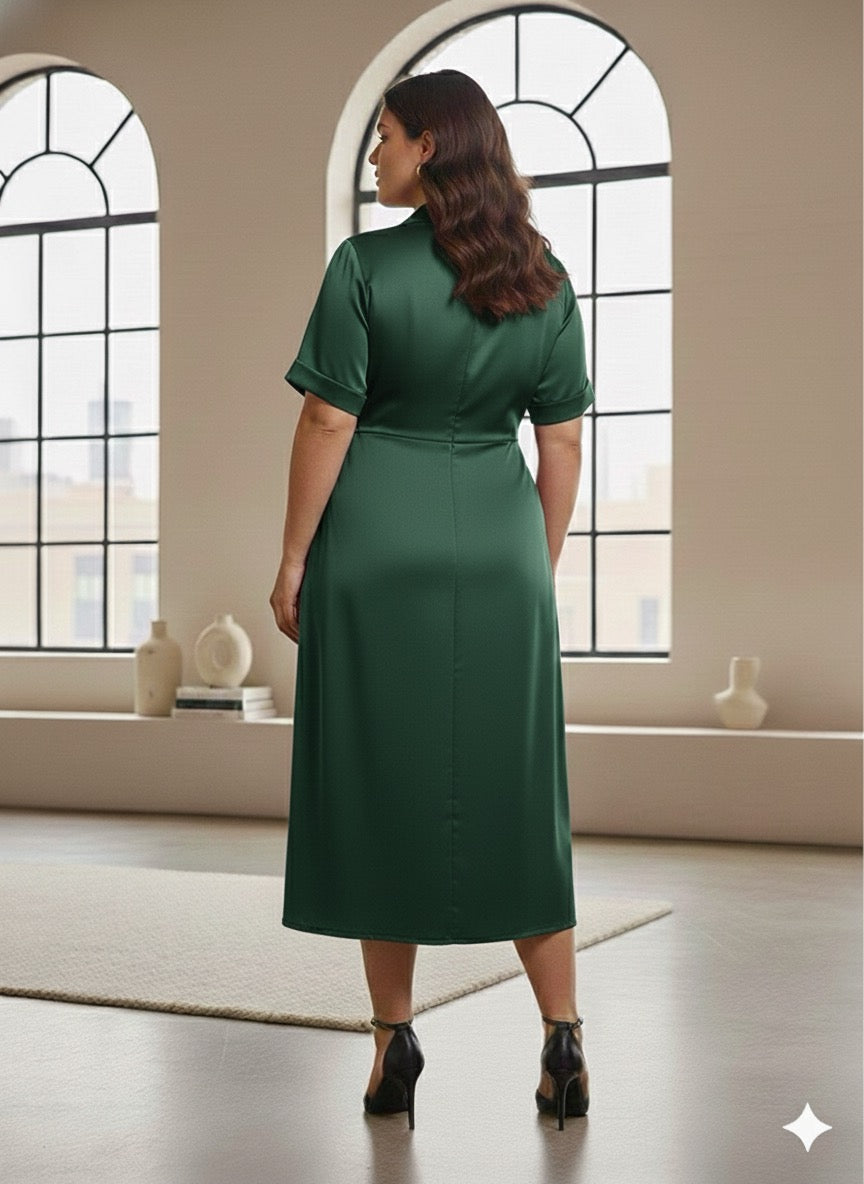 The 24/7 Teal Green Dress: From Desk To Dinner In Style