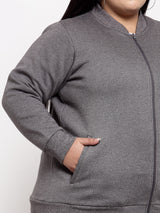 plusS Women Charcoal Sweatshirt
