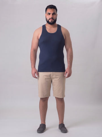 Plus Size Men's Soft Stretchable Cotton Lycra Ribbed Sleeveless Innerwear Vest | Sizes XL to 10XL