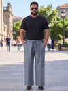 Plus Size Men's Loose Fit Cotton Cargo Trousers with Elastic Waist | Sizes 3XL to 8XL