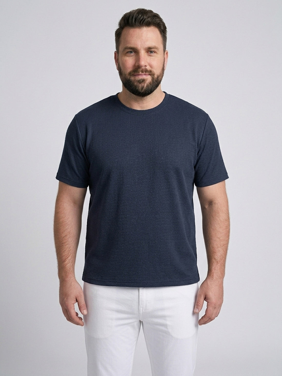 Plus Size Men Half Sleeve Round Neck Tshirt