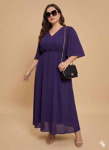 Plus Size Purple Maxi Dress