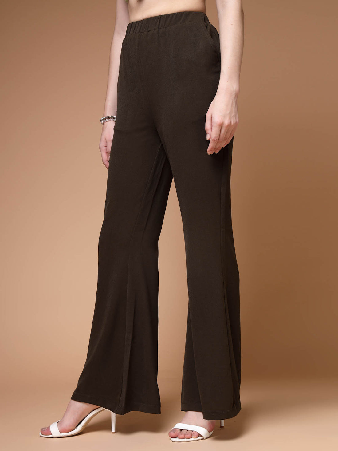 Women Mid-Rise Bootcut Trousers