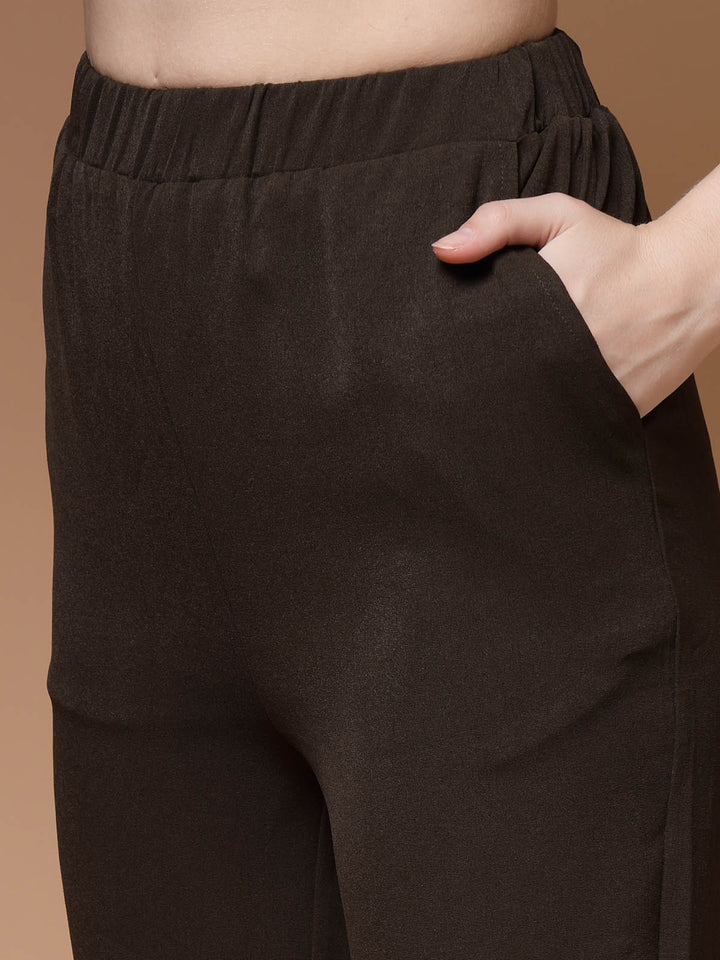 Women Mid-Rise Bootcut Trousers