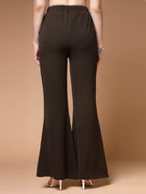 Women Mid-Rise Bootcut Trousers