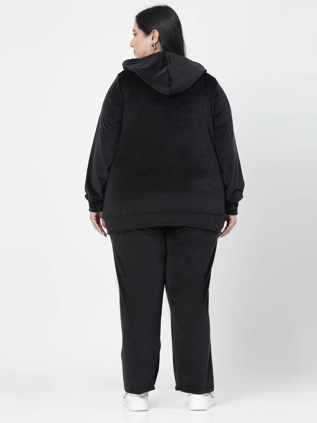 トップス OVY Heavy Weight Sweat set up Plus Size Women Hooded Neck Velour Tracksuit