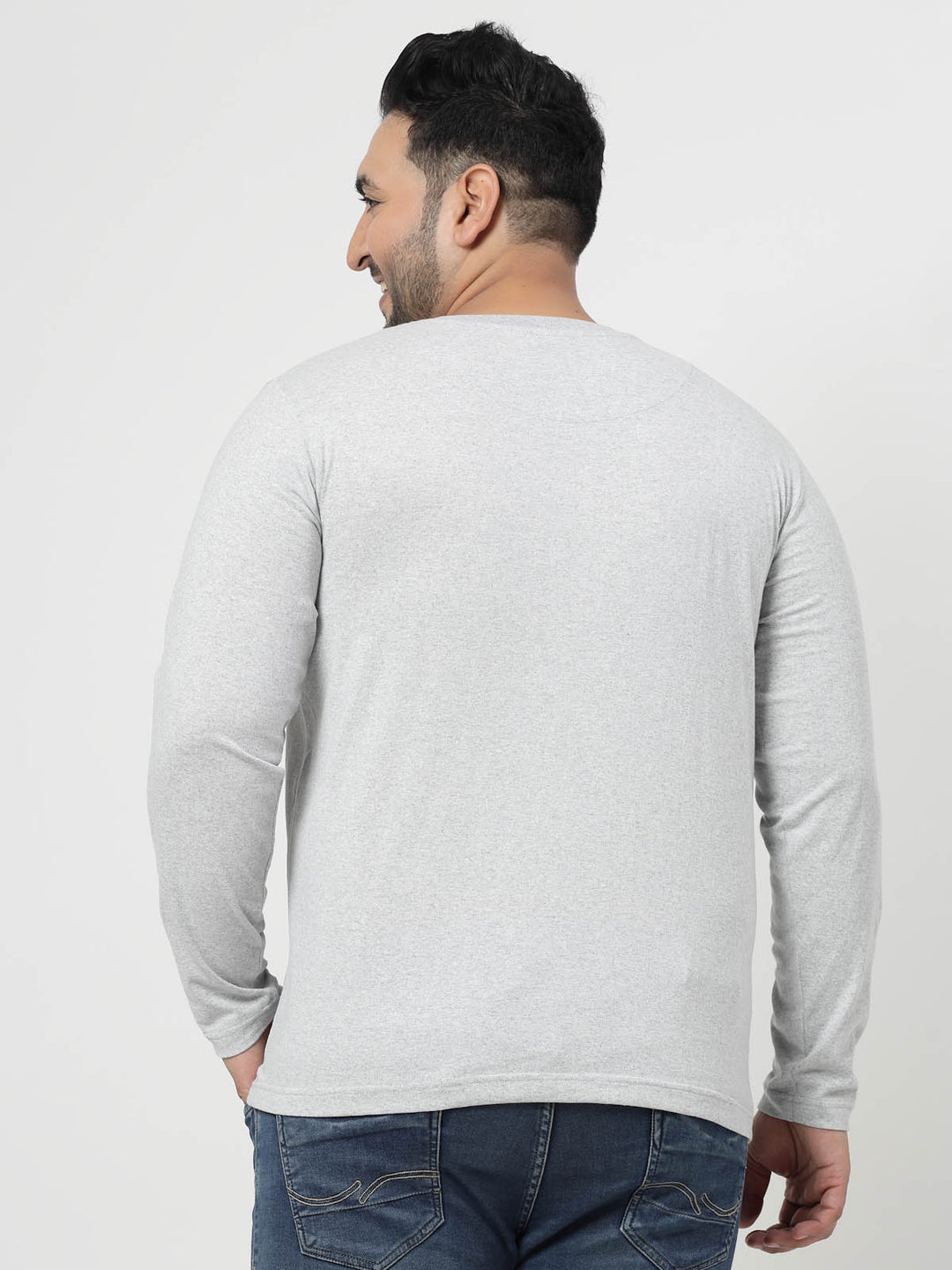 Grey Regular Fit Pure Cotton T-shirt