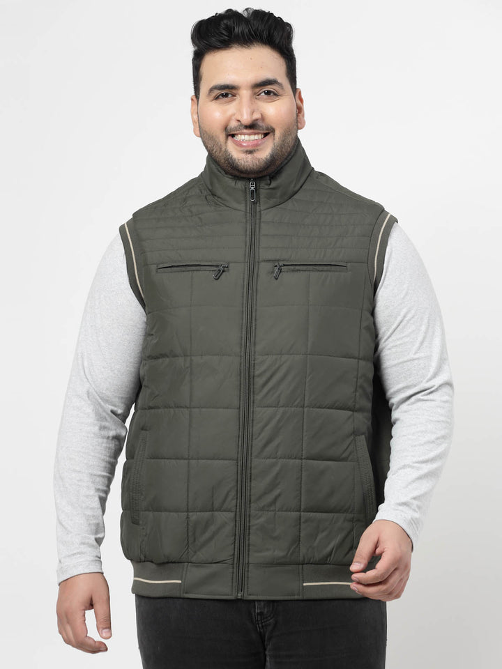 Mock Collar Padded Jacket