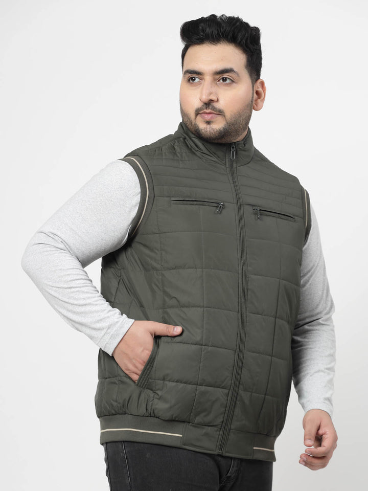 Mock Collar Padded Jacket