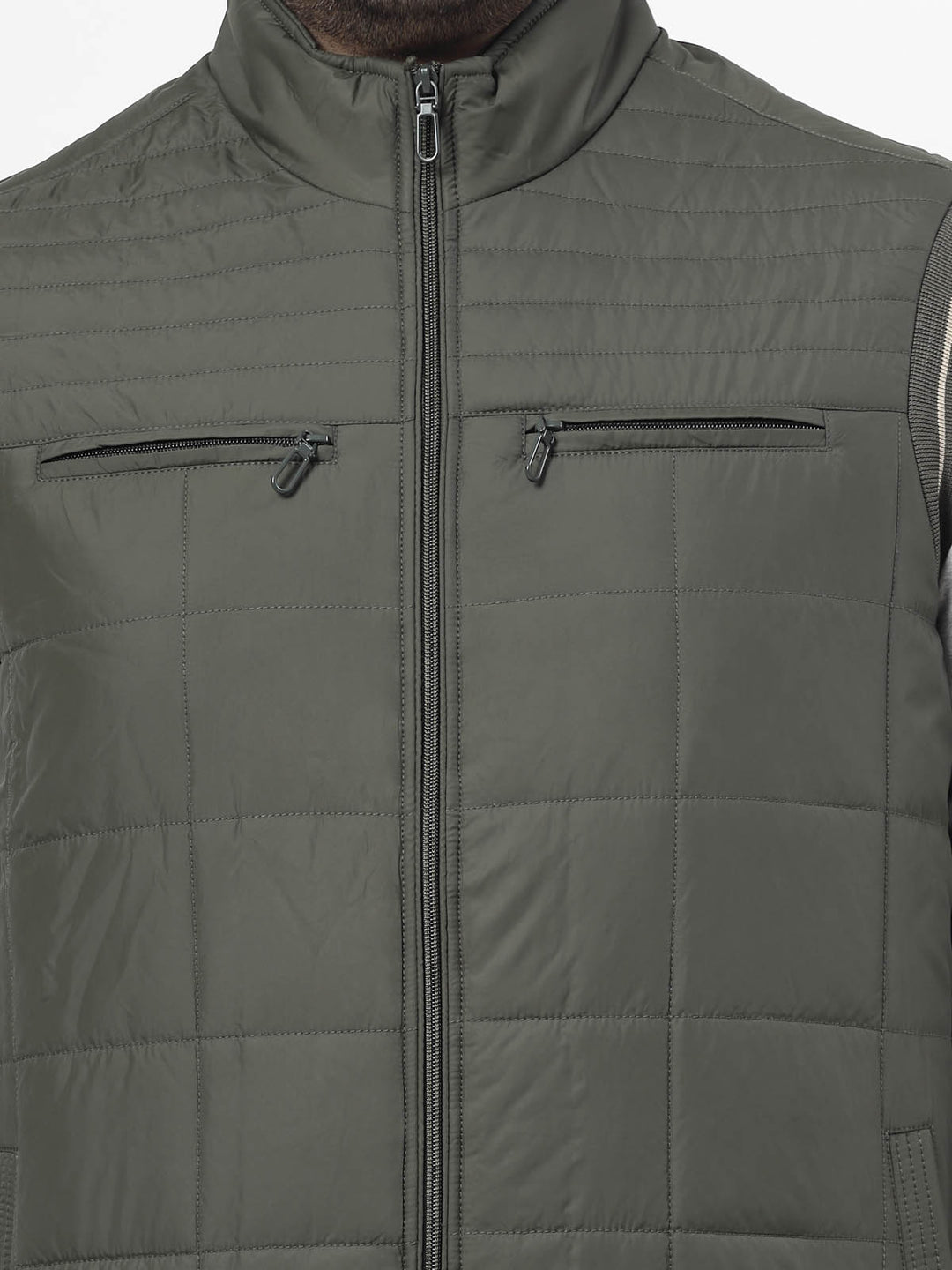 Mock Collar Padded Jacket