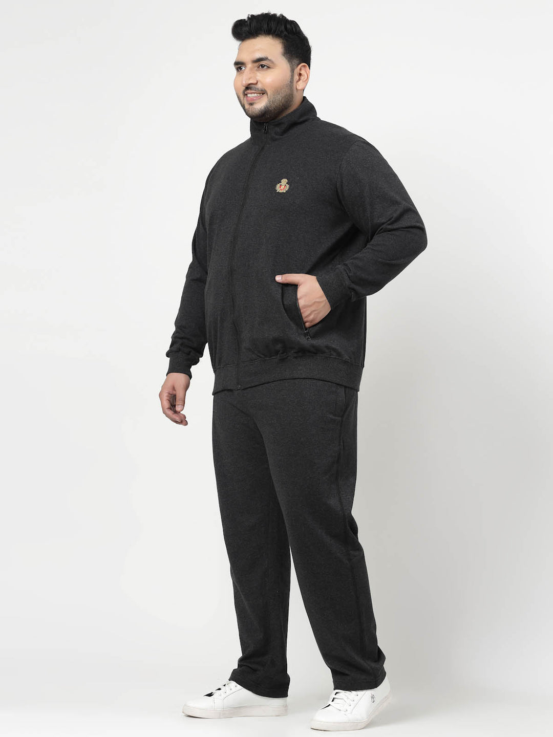 Men Solid Casual Track Suit