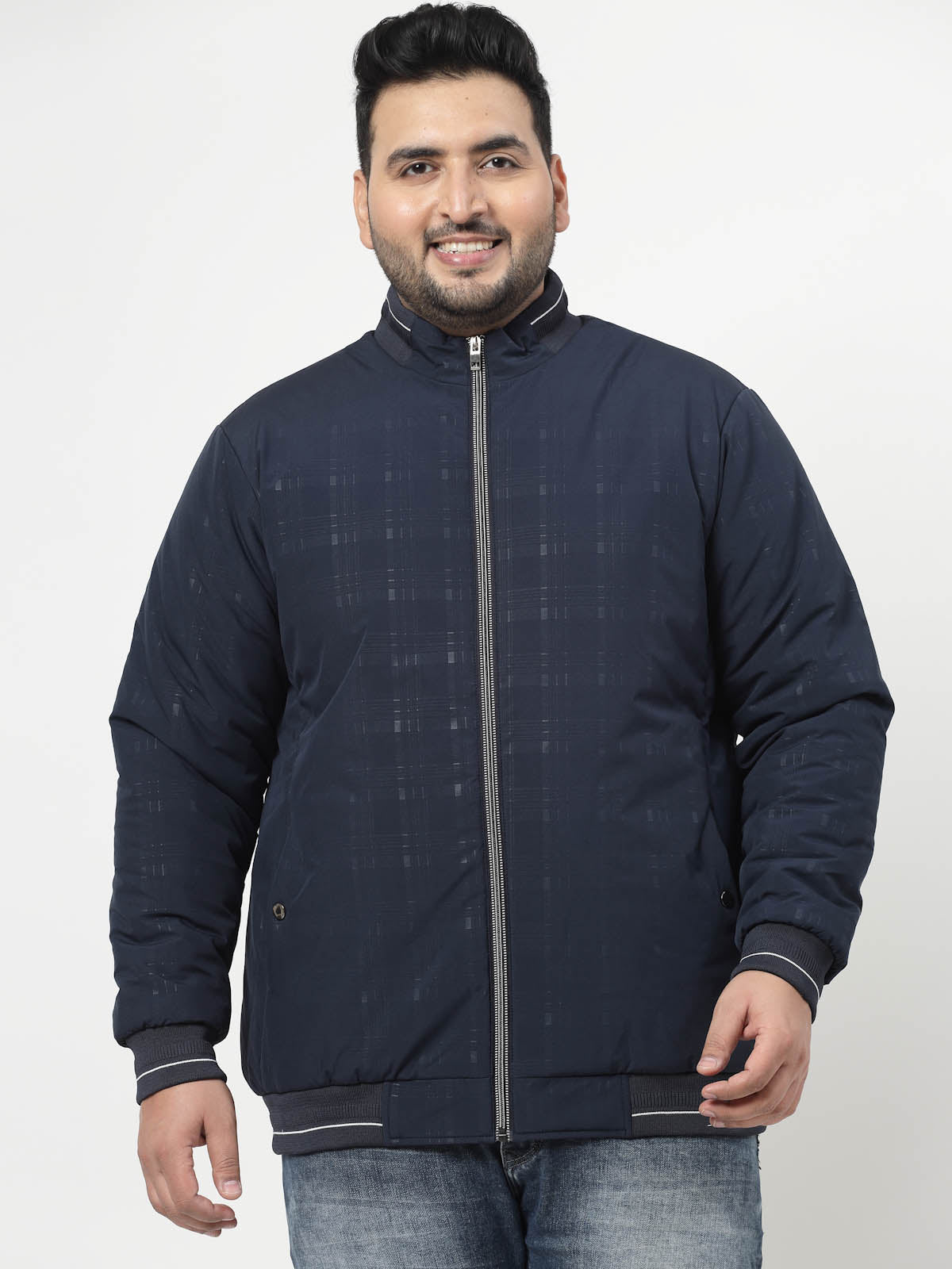 vertical 9 quilted jacket L Black zip front mock convertible collar pockets  | eBay