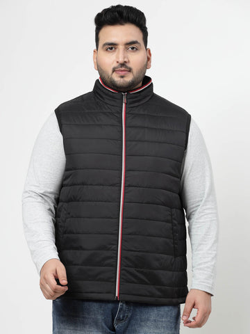 Black Sleeveless Puffer Jacket