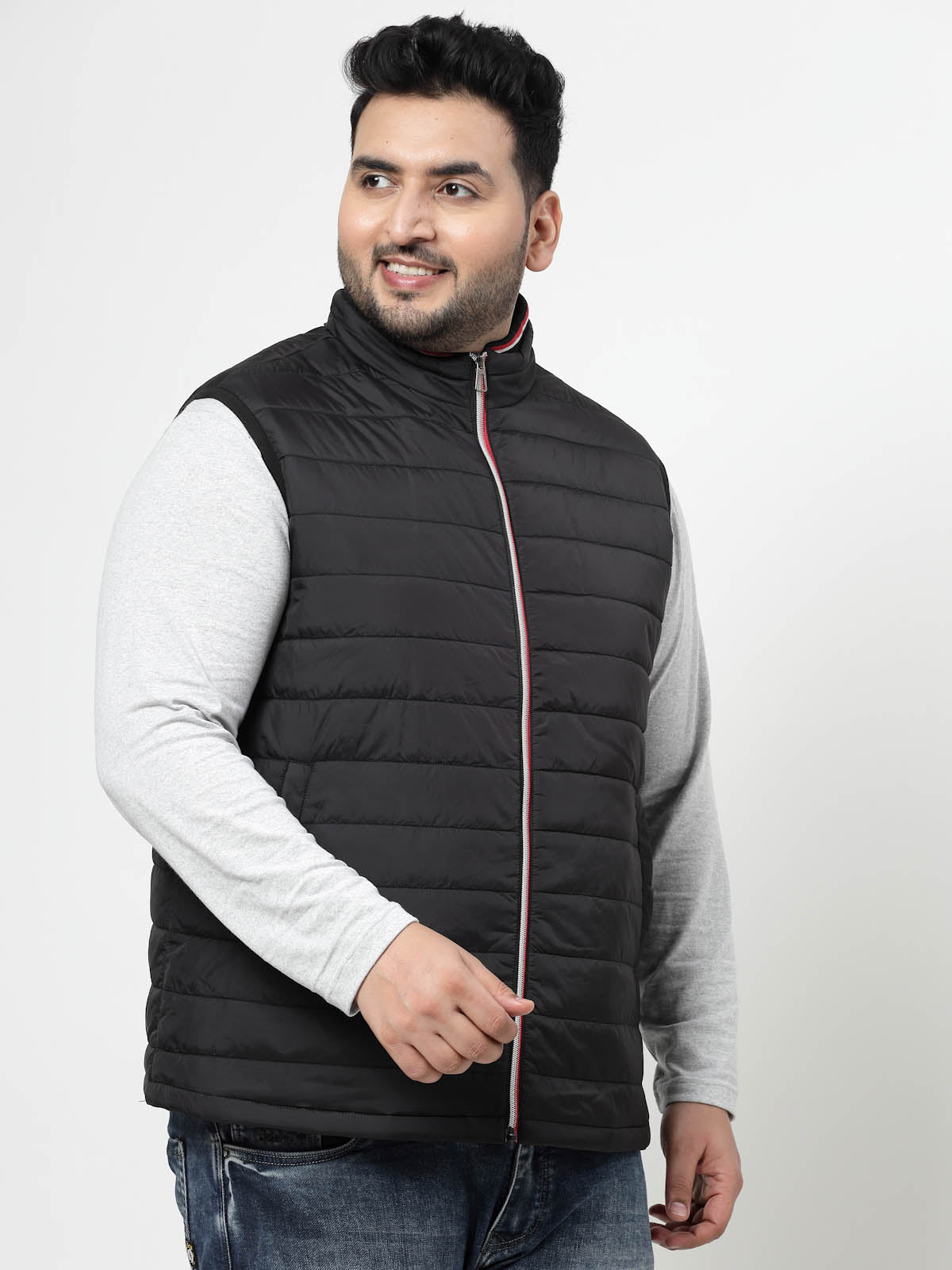 Black Sleeveless Vest Jacket | Mens jackets, Sleeveless vest jacket, Jackets