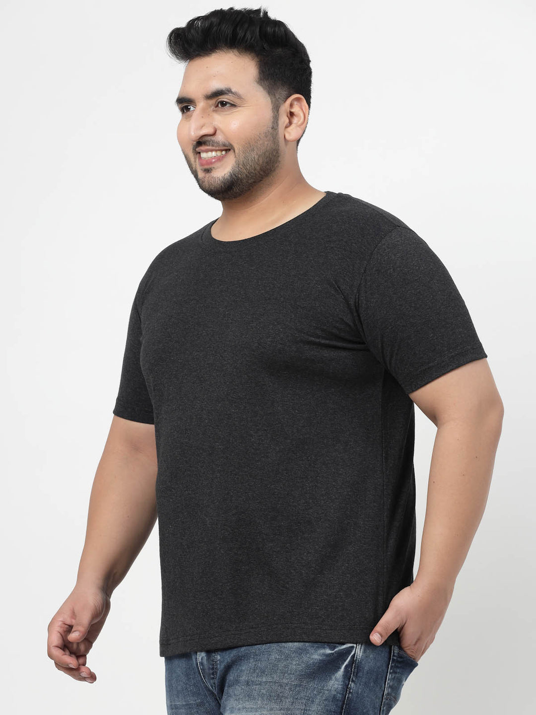 GREY COTTON T-SHIRT