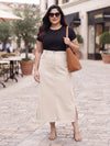Plus Size Women's Pure Cotton Maxi Skirt | Sizes 3XL to 8XL