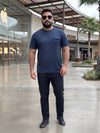 Plus Size Men's Round Neck Short Sleeve Cotton T-Shirt with Chest Pocket | Sizes 3XL To 8XL