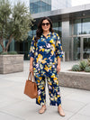 Plus Size Women’s Printed Shirt-Style Premium Crepe Fabric Co-Ords Set Sizes 3XL to 8XL