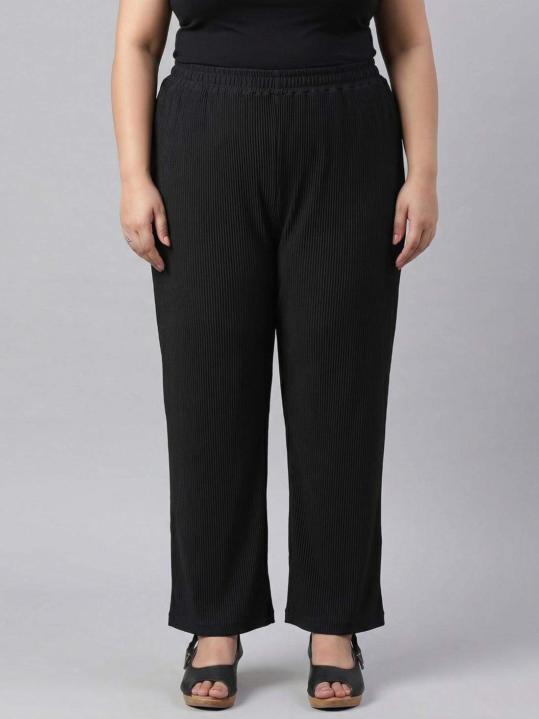 Plus Size Women Corduroy Palazzo
