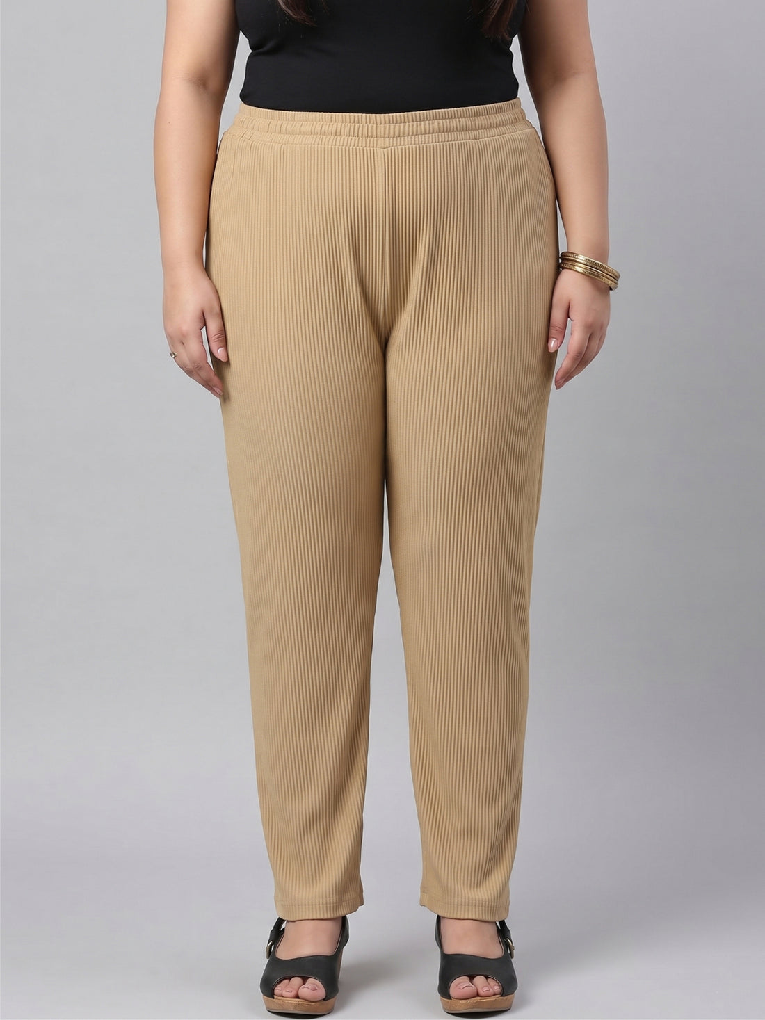 Plus Size Women Corduroy Palazzo